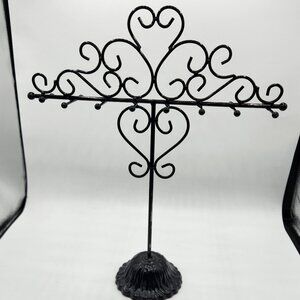 Decorative Black Metal Jewelry/Necklace Holder